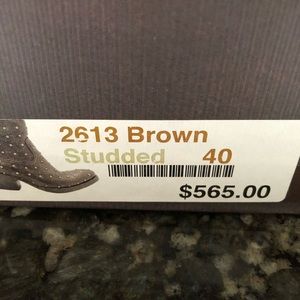 Primabase Italian leather western studded boots